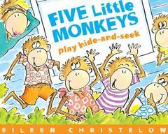 five little monkeys play hide-and-seek